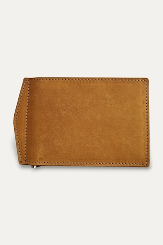Clavel Klipsli Premium Hakiki Deri Kartlık Cüzdan Camel