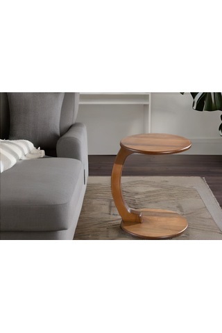 Lunora Ceviz Ahşap C Yan Sehpa Ceviz