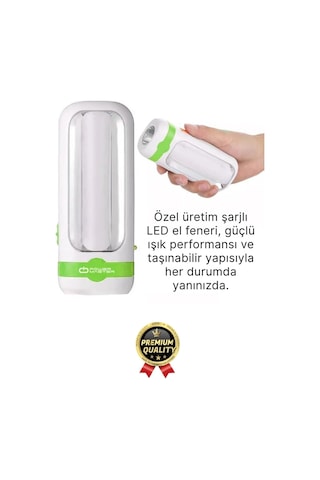 Özel Üretim Dayanıklı Güçlü Aydınlatma Taşınabilir Kamp İki Kademeli 600 Mah Şarjlı Led El Feneri Beyaz