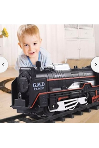 Pilli Işıklı 13 Parça Tren Seti Mega Set Raylı Kutulu Hareketli Çuf Çuf Tren