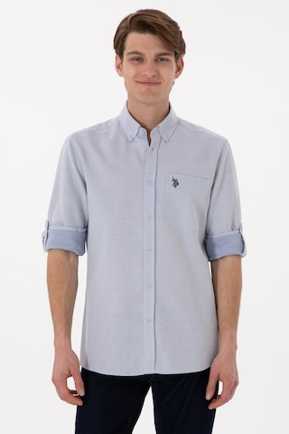 U.S. Polo Assn. Erkek Lacivert Regular Fit Cepli Gömlek 50306340-VR033