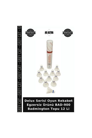 Delux Serisi Oyun Rekabet Egzersiz Ürünü Bad-900 Badmington Topu 12 Li
