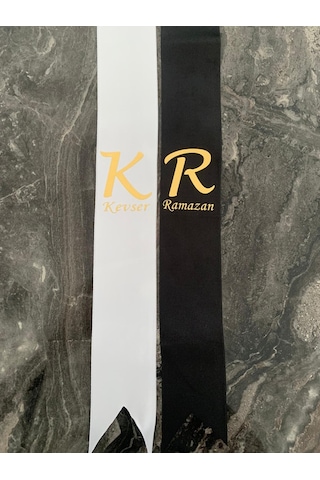 Gelin Damat Isimli Tören Takı Kurdelesi 2 Adet B-50