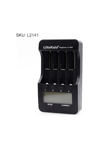 Yaozixa Liitokala Lii-500 4-hücreli Akıllı Şarj Cihazı, Lcd Ekranlı, 3.7v Li-ion/1.2v Ni-mh Pil Desteği 26650/21700/14500/aa/aaa