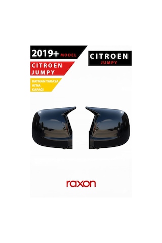 Citroën Jumpy 2019+ Batman & Yarasa Ayna Kapağı Parlak Piano Black Sport
