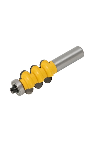 Ximistore9 1/2 İnç Dairesel Saplı Karbür Malzeme Üçlü Boncuklu Router Ucu - Ahşap, Mdf Ve Yumuşak Malzemeler İçin Kesim Aracı