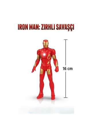 TıfılToys Iron Man Zırhlı Savaşçı Detaylı Koleksiyon Figürü 16 Cm Işık Özellikli Figür Oyuncak