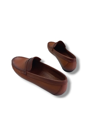 Growish Gr0174 Hakiki Deri Saraçlırok Model Erkek Loafer Ayakkabı Kahverengi