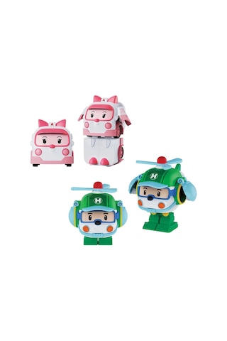 Polı Mrt-674 Robocar Poli Mini Transforming Kasabanın Kurtarma Araçları 4lü Set Standart
