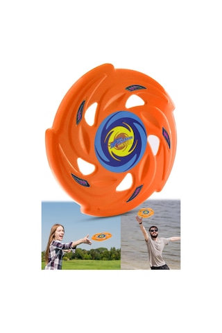 Frisbee Frizbi Fırlatma Diski Disk Atma Oyunu Çocuk Yetişkin Plaj Bahçe Oyuncak 24 cm Turuncu