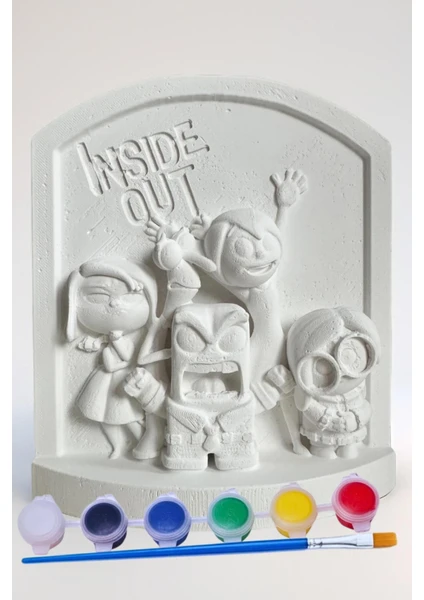 Craft3d Ters Yüz-ınside Out 15 Cm Boyunda Beton/taş/figür/büst Boyama Seti-çocuk Boyama Etkinliği
