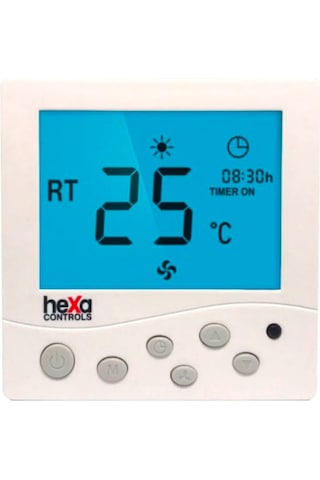 Hexa Controls RT226-R4-B Sıva Üzeri 2/4 Borulu Fan Coil Termostatı