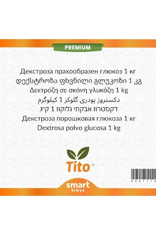 Tito Premium Dekstroz Toz Glikoz 1 KG