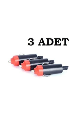 Araç Çakmak Fişi Erkek Seyyar Oto Çakmaklık 3 Adet