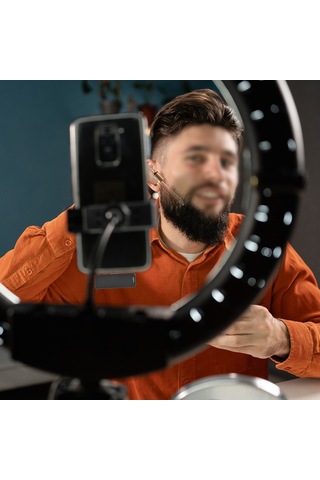 Suofeng Kablosuz Type-c 360 Çok Yönlü Mikrofon, 3 Dizili Gürültü Önleyici, Hızlı Kurulum, Siyah M10