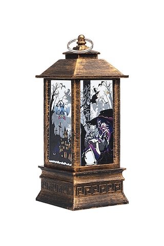 Youtek Korkunç Desenli Halloween Led Feneri, Cadı Ve Kafa Figürlü Dekoratif Aydınlatma, Ev Bahçe Partisi Dekoru, Pil İle Çalışır Diğer