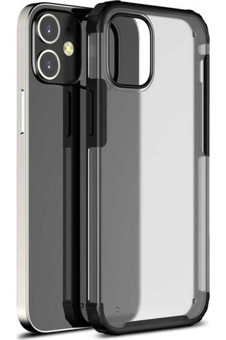 Apple Uyumlu iPhone 12 Kılıf Zore Volks Kapak Siyah