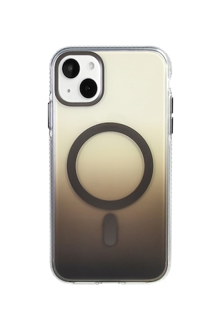 Subutu Apple Uyumlu iPhone 15 Kılıf M-safe Şarj Özellikli Transparan Renk Geçişli Sbt Toros Kapak - Gold Altın