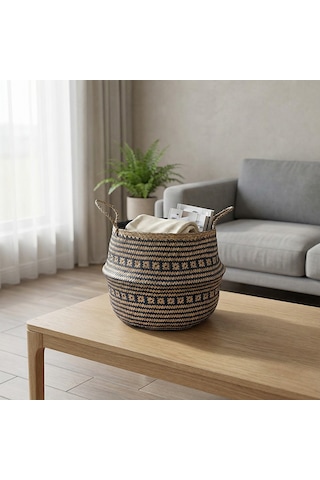 Koçtaş Hasır Sepet L 42x35 Cm Lacivert