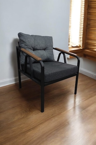 Pimango Pi Angel Demonte Metal Tekli Bahçe Mobilyası Gri - Antrasit 60 x 60 Antrasit  - Gri