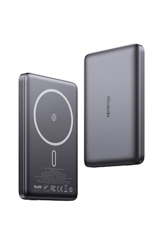 Mc-4651 10000mah 20w Metal Ultra İnce Manyetik Kablosuz Powerbank - Siyah siyah