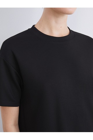 Lcw Comfort Siyah Bisiklet Yaka Kadın Tişört