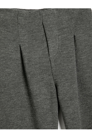 Koton Basic Pantolon Beli Lastikli Pile Detaylı Antrasit 5wkg40228ak Antrasit