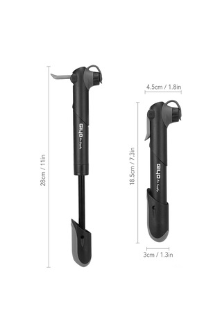 Yaleker Mini Bisiklet Pompası, 120 Psı Yüksek Basınçlı, Presta-schrader Valf Uyumlu, Plastik-metal Konstruksiyon, Taşıma Braketi Ve Aksesuarlar İçeren El Pompa