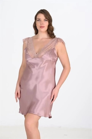 Aria's Closet Arias Closet Büyük Beden Vizon Gecelik 2106 Vizon