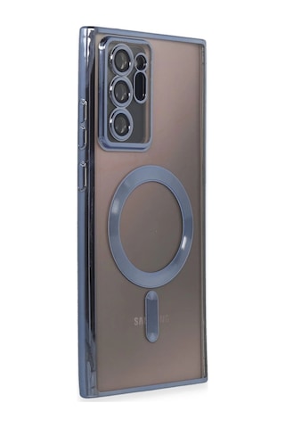 Samsung Galaxy Uyumlu Note 20 Ultra Kılıf Kross Magneticsafe Kapak - Sierra Blue Çokrenkli