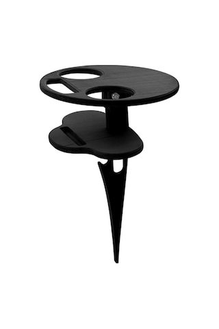 Novahub Çift Katmanlı Siyah Plaj Masası Açık Taşınabilir Katlanır Şarap Masası, Renk: Double Layer Black, Size:double Layer Black Diğer Çok Renkli