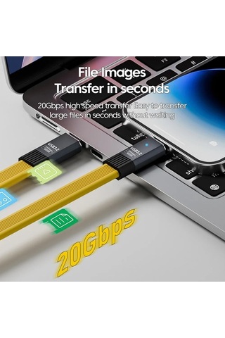 Tongxida 100w Hızlı Şarj C Tipi C Kablo, 8k 60hz Ekran Döküm, Veri Transfer, Usb Mavi 0.5m