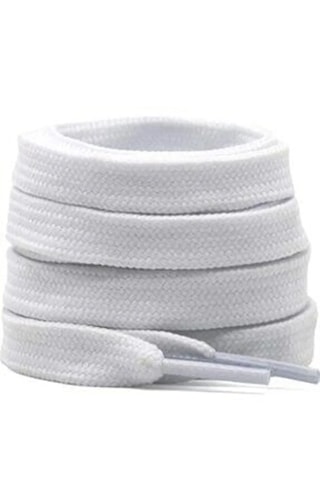 Mece Spor Spor Ayakkabı Bağcığı 120 Cm - 1 Çift Krampon Halı Saha Sneakers Uyumlu Beyaz