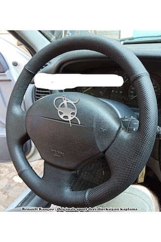 Renault Kangoo- megane 1 derisi sökülmeden yapılmaya uygun spor direksiyon kılıfı siyah dikiş