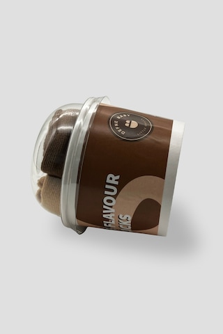 Defne Baby Cupcake Kutulu Premium Pamuklu Unisex Çocuk Patik Çorap Seti - Coffee Serisi Çok Renkli