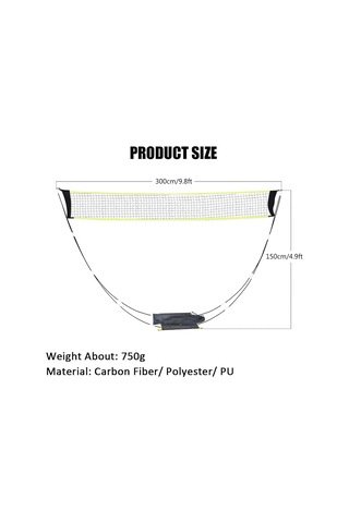 Badminton Net, Beach Tenis Seti, Kurulumu Kolay, Taşıma Çantası İle, İç/dış Mahkemeler, Arka Bahçe, Araç Veya Yığın Gereksiz