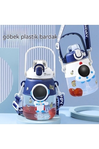 Yingfu Astronot Kampüs 1200 Ml Büyük Kapasiteli Damlatmaz Suluk Ürünü Mavi