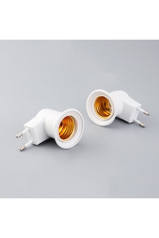 Vkemall 6 Adet Eu'dan E27'ye Çevirici Ampul Bağlantısı, On/off Anahtarlı, Taşınabilir Pcp Malzeme, Ac220-250v Uyumlu