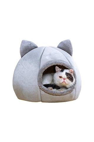 Tineke Bal Kabağı Tasarımlı Kedi Evi Yatağı Uyku Minderi Small