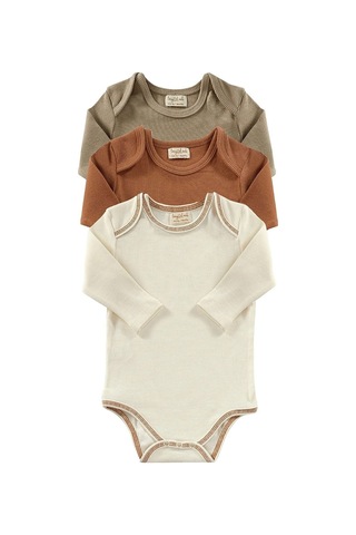 Tinylamb Flavor 3 Parça Unisex Bebek Uzun Kollu Pamuk Bodysuit Takımı Yenidoğan Ve Çocuk Hediye Seti Karışık