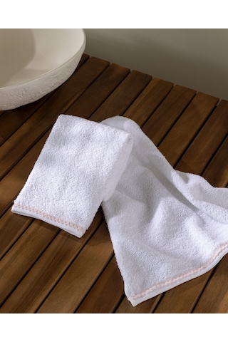 Angelise 2'li %100 Pamuk El Havlusu - Beyaz/pudra - 30x40 Cm 8684427221662 Beyaz