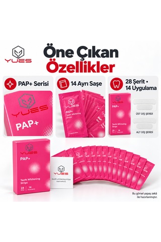 Yues Pap+ Diş Beyazlatma Bandı 28 Şerit 14 Uygulama