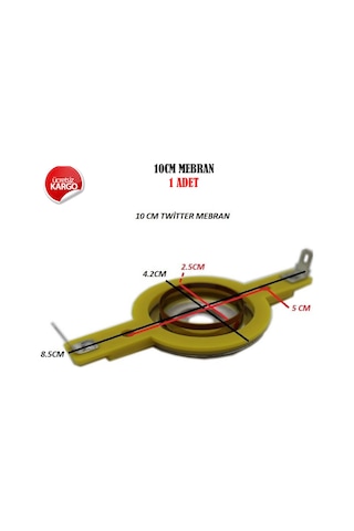 Oto Dome Tweeter Mebranı 1 Adet 10Cm Uyumlu Tamir Kit