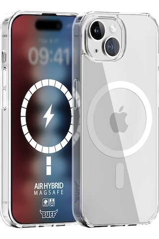 Buff Apple iPhone Uyumlu 15 - 2x5d Ekran Koruyucu + Magsafe Kılıf + Lens Koruyucu Glass Şeffaf