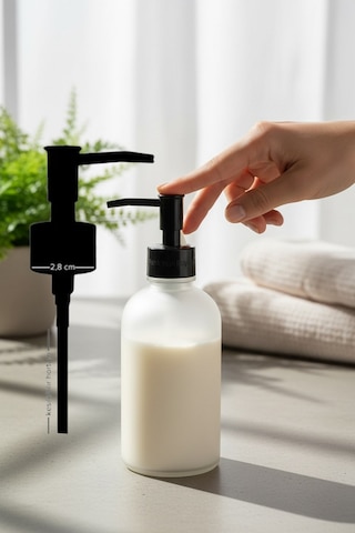 Buççin Online Mağaza 2 Det Sıvı Sabunluk Pompası Banyo Mutfk Uyumlu Yedekli Sabunluk Pompası Plastik Siyah Çok Renkli