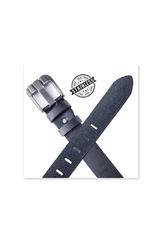 Markahit Elit Spor %100 Hakiki Deri Erkek Spor Siyah Çelik Toka Kemer 4 Cm Siyah