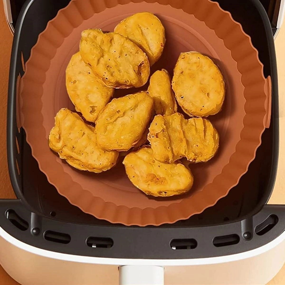 Mcg Renkli Isıya Dayanıklı Yıkanılabilir Silikon Fırın Ve Airfryer Yuvarlak Model Pişirme Matı 20 Cm