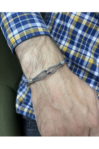 Kazzaze Gümüş Kazaziye Örgü Bileklik BIL068