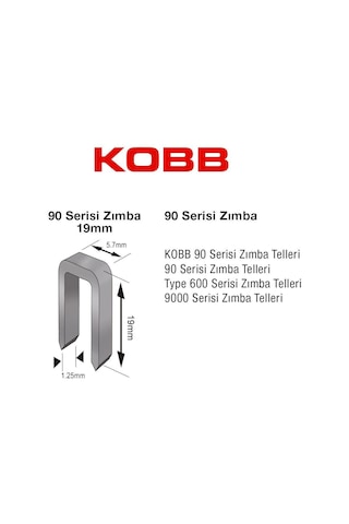 Kobb Kbz9019 19 Mm 2500 Adet U Zımba Teli
