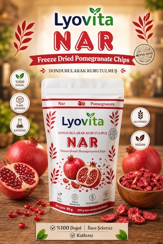 Nar Dondurularak Kurutulmuş Freeze Dried 30 G